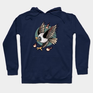 Retro Flying Eyeball Tattoo Design Hoodie